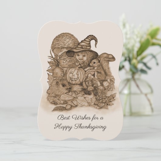 Die besten Wünsche für ein glückliches Erntedankfe Save The Date (Stehend Vorderseite)