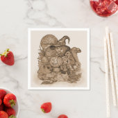 Die besten Wünsche für ein glückliches Erntedankfe Serviette (Beispiel)