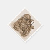 Die besten Wünsche für ein glückliches Erntedankfe Serviette (Ecke)