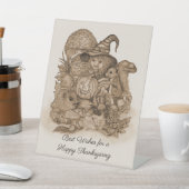 Die besten Wünsche für ein glückliches Erntedankfe Sockelschild (In SItu)