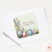 Die besten Wünsche für ein glückliches Ostern Quadratischer Aufkleber (Umschlag)