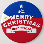 Die besten Wünsche für frohe Weihnachten und ein g Button (Vorderseite)