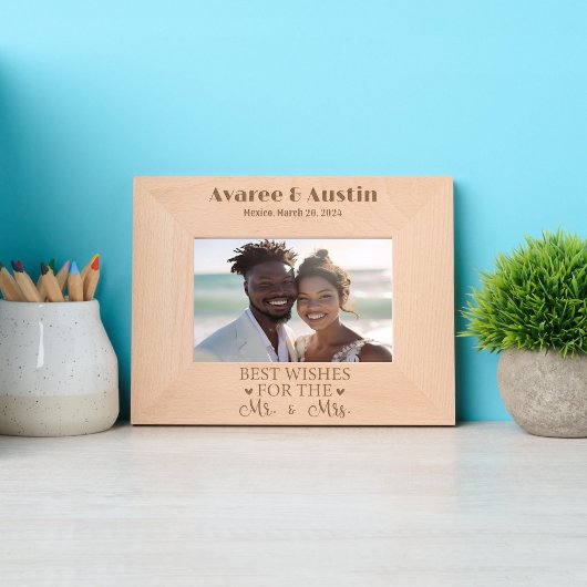 Die besten Wünsche für Herrn und Frau Wedding Geätzte Rahmen