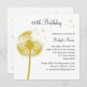 Die besten Wünsche! Gelb! Einladung (Vorne/Hinten)