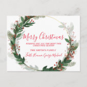 Die besten Wünsche in dieser Saison frohe Weihnach Postkarte (Vorderseite)