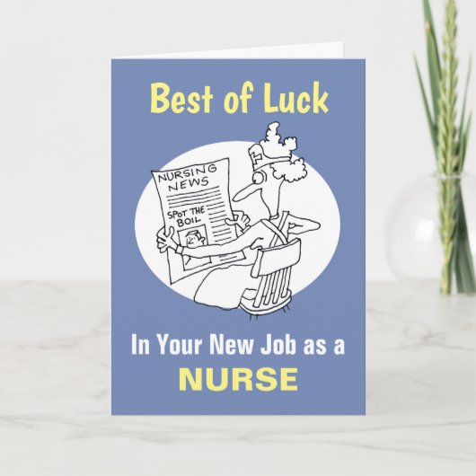 Die besten Wünsche in Ihrem neuen Job als Krankens Karte (Vorderseite)