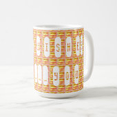 Die besten Wünsche Kunst gemustert mit den Nachric Kaffeetasse (VorderseiteRechts)