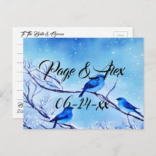 Die besten Wünsche nach neuem Weds Wedding Destiny Postkarte (Vorne/Hinten)