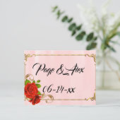 Die besten Wünsche nach neuem Weds Wedding Destiny Postkarte (Stehend Vorderseite)