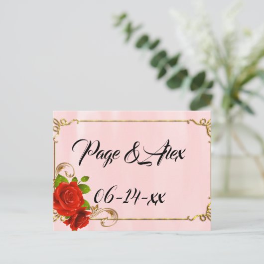 Die besten Wünsche nach neuem Weds Wedding Destiny Postkarte (Stehend Vorderseite)