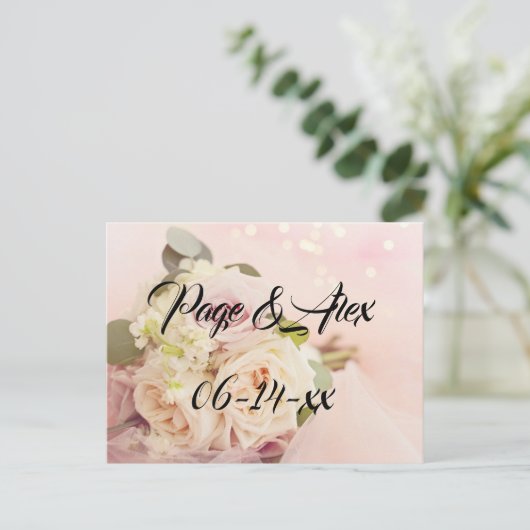 Die besten Wünsche nach neuem Weds Wedding Destiny Postkarte (Stehend Vorderseite)