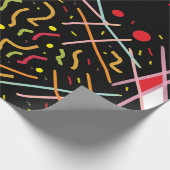 Die besten Wünsche: rot-gelbes Design Geschenkpapier (Ecke)