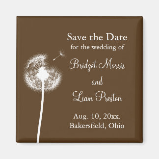 Die besten Wünsche! Save the Date (braun) Magnet