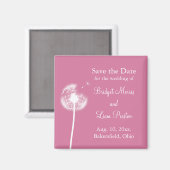 Die besten Wünsche! Save the Date (Fuchsie) Magnet (Vorderseite/Rückseite)
