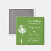 Die besten Wünsche! Save the Date (grün) Magnet (Vorderseite/Rückseite)