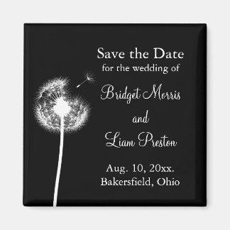 Die besten Wünsche! Save the Date (schwarz) Magnet