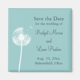 Die besten Wünsche! Save the Date (Türkis) Magnet