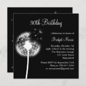 Die besten Wünsche! (Schwarz) Einladung (Vorne/Hinten)