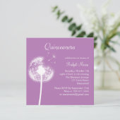 Die besten Wünsche! (Violette) Einladung (Stehend Vorderseite)