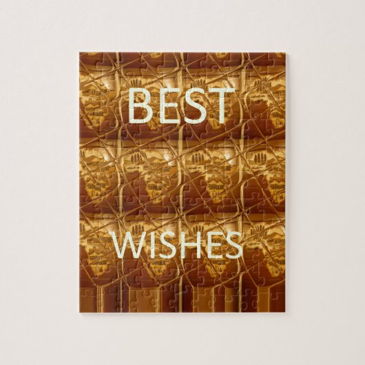 Die besten Wünsche von der Kunst der afrikanischen Puzzle (Vertikal)