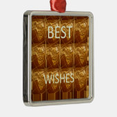 Die besten Wünsche von der Kunst der afrikanischen Silbernes Ornament (Rechts)