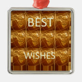 Die besten Wünsche von der Kunst der afrikanischen Silbernes Ornament (Vorne)