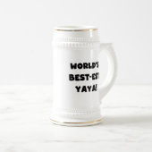 Die besten Yaya-Geschenke der Black Text World Bierglas (VorderseiteRechts)