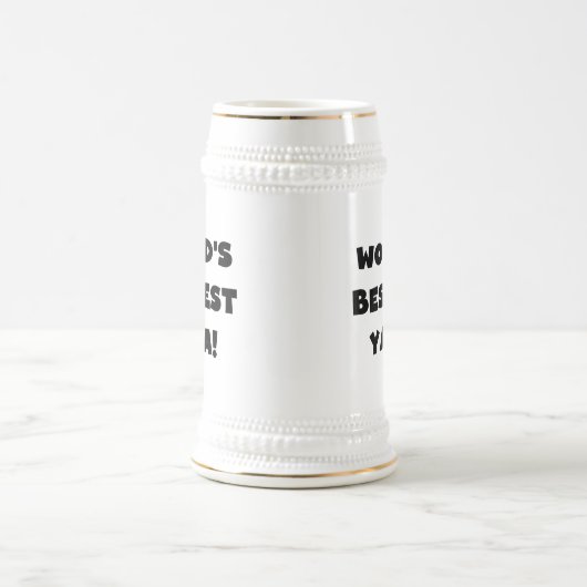 Die besten Yaya-Geschenke der Black Text World Bierglas (Mittel)