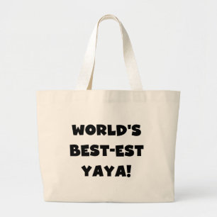 Die besten Yaya-Geschenke der Black Text World Jumbo Stoffbeutel