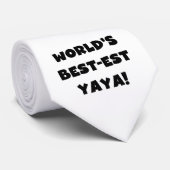 Die besten Yaya-Geschenke der Black Text World Krawatte (Gerollt)