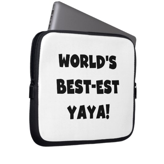 Die besten Yaya-Geschenke der Black Text World Laptopschutzhülle (Vorne Rechts)