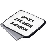Die besten Yaya-Geschenke der Black Text World Laptopschutzhülle (Vorne Knopf)