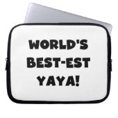Die besten Yaya-Geschenke der Black Text World Laptopschutzhülle (Vorderseite)