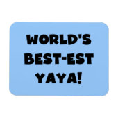 Die besten Yaya-Geschenke der Black Text World Magnet (Horizontal)