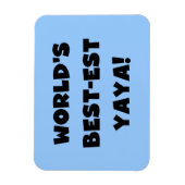 Die besten Yaya-Geschenke der Black Text World Magnet (Vertikal)