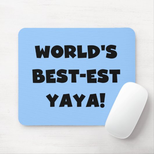 Die besten Yaya-Geschenke der Black Text World Mousepad (Mit Mouse)