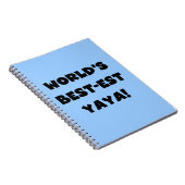 Die besten Yaya-Geschenke der Black Text World Notizblock (Rechte Seite)