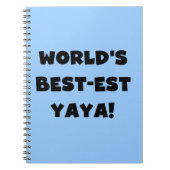 Die besten Yaya-Geschenke der Black Text World Notizblock (Vorderseite)