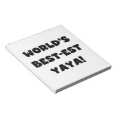 Die besten Yaya-Geschenke der Black Text World Notizblock (angewinkelt)
