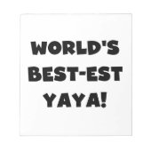 Die besten Yaya-Geschenke der Black Text World Notizblock (Vorderseite)