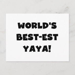 Die besten Yaya-Geschenke der Black Text World Postkarte