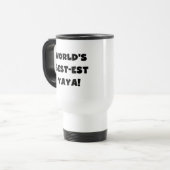 Die besten Yaya-Geschenke der Black Text World Reisebecher (Vorderseite Links)