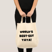 Die besten Yaya-Geschenke der Black Text World Tragetasche (Vorderseite (Produkt))