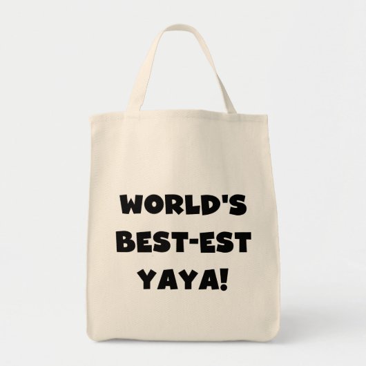 Die besten Yaya-Geschenke der Black Text World Tragetasche (Vorne)