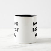 Die besten Yaya-Geschenke der Black Text World Zweifarbige Tasse (Mittel)