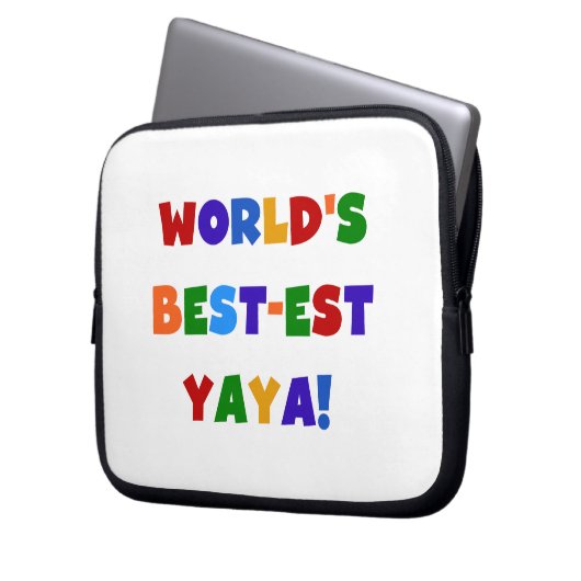 Die besten Yaya-Geschenke der Welt in hellen Farbe Laptopschutzhülle (Vorderseite Links)