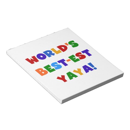 Die besten Yaya-Geschenke der Welt in hellen Farbe Notizblock (angewinkelt)