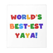 Die besten Yaya-Geschenke der Welt in hellen Farbe Notizblock (Vorderseite)