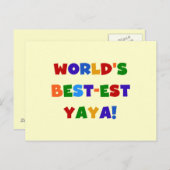 Die besten Yaya-Geschenke der Welt in hellen Farbe Postkarte (Vorne/Hinten)