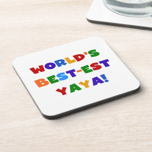 Die besten Yaya-Geschenke der Welt in hellen Farbe Untersetzer (Linke Seite)